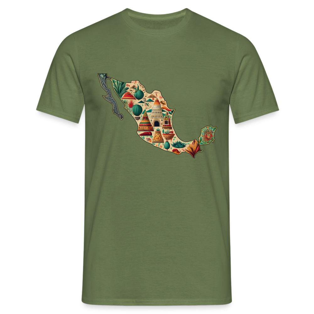 T-Shirt Mexico "Map" - Militärgrün