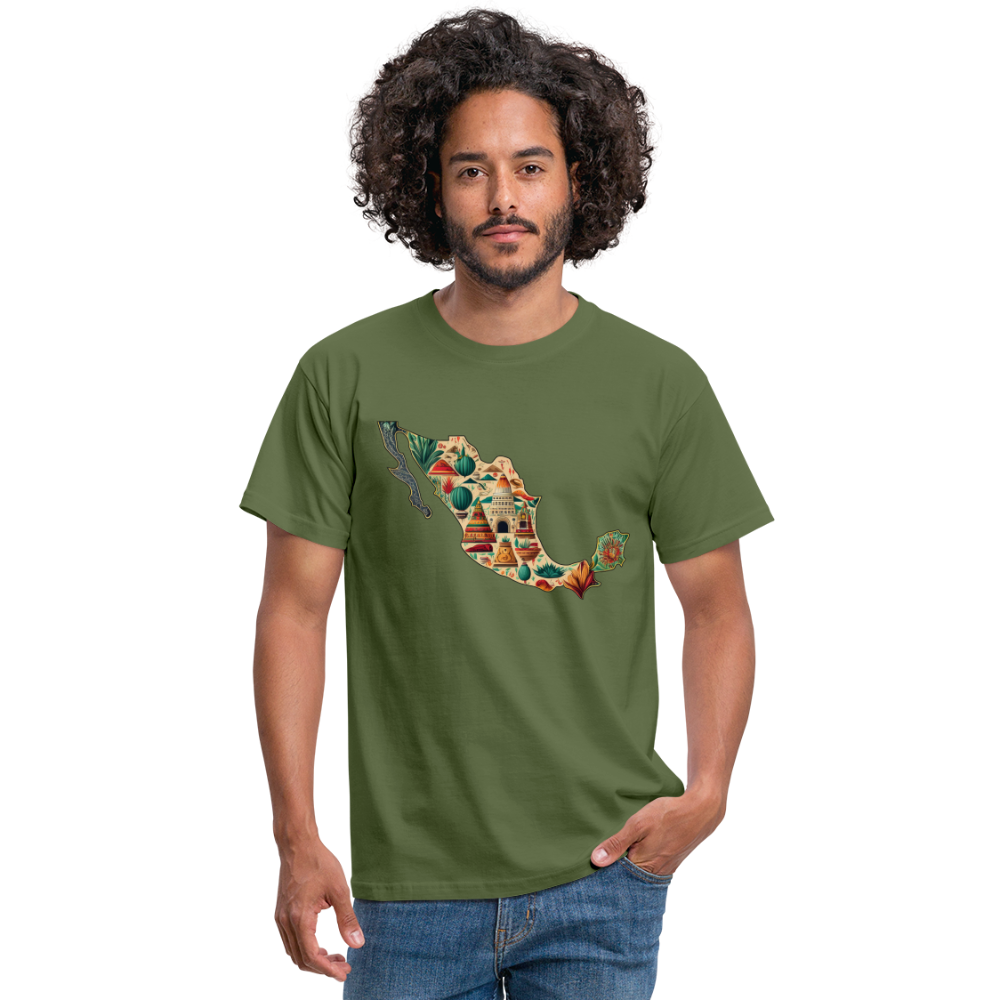 T-Shirt Mexico "Map" - Militärgrün
