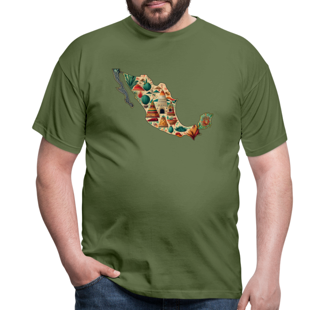 T-Shirt Mexico "Map" - Militärgrün