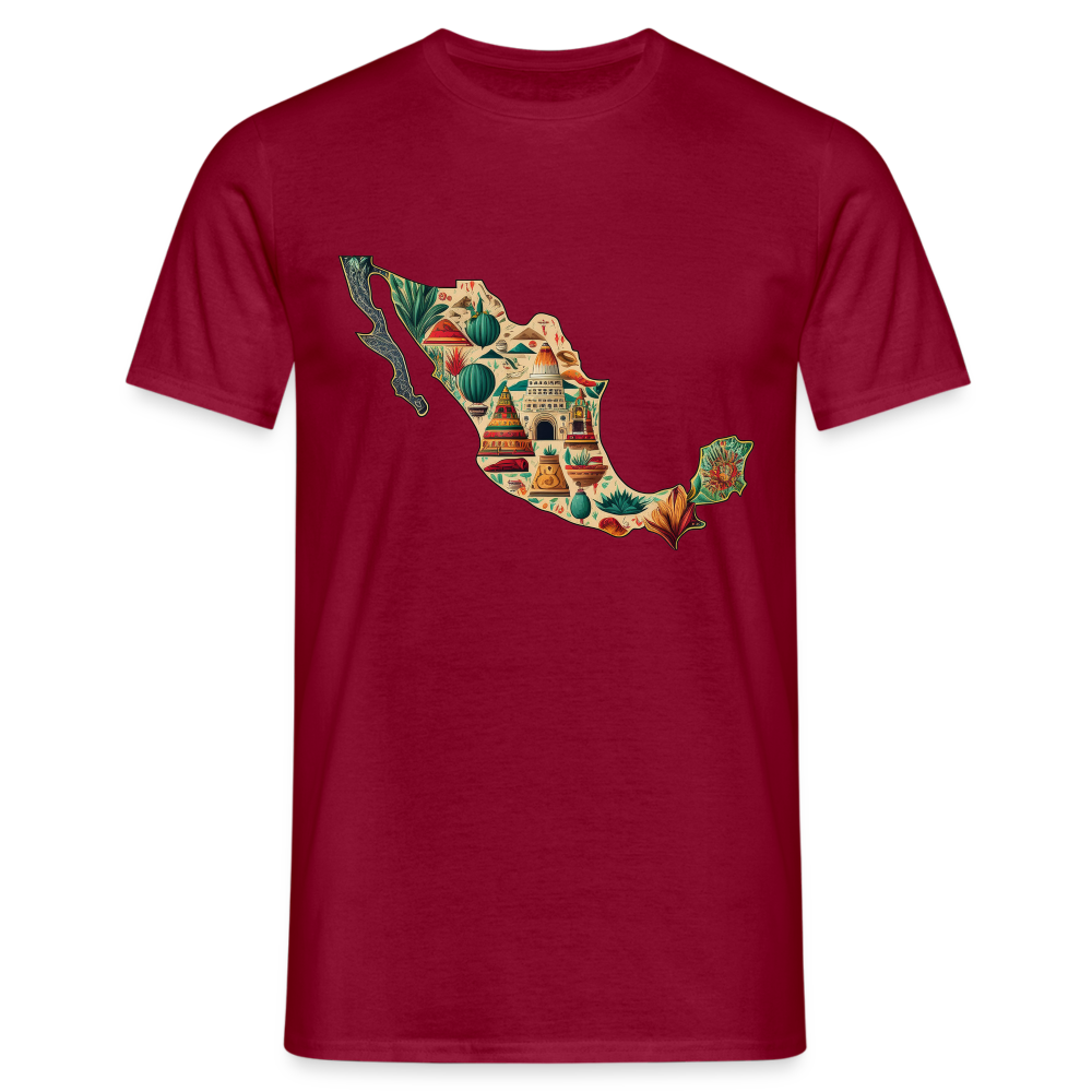 T-Shirt Mexico "Map" - Ziegelrot