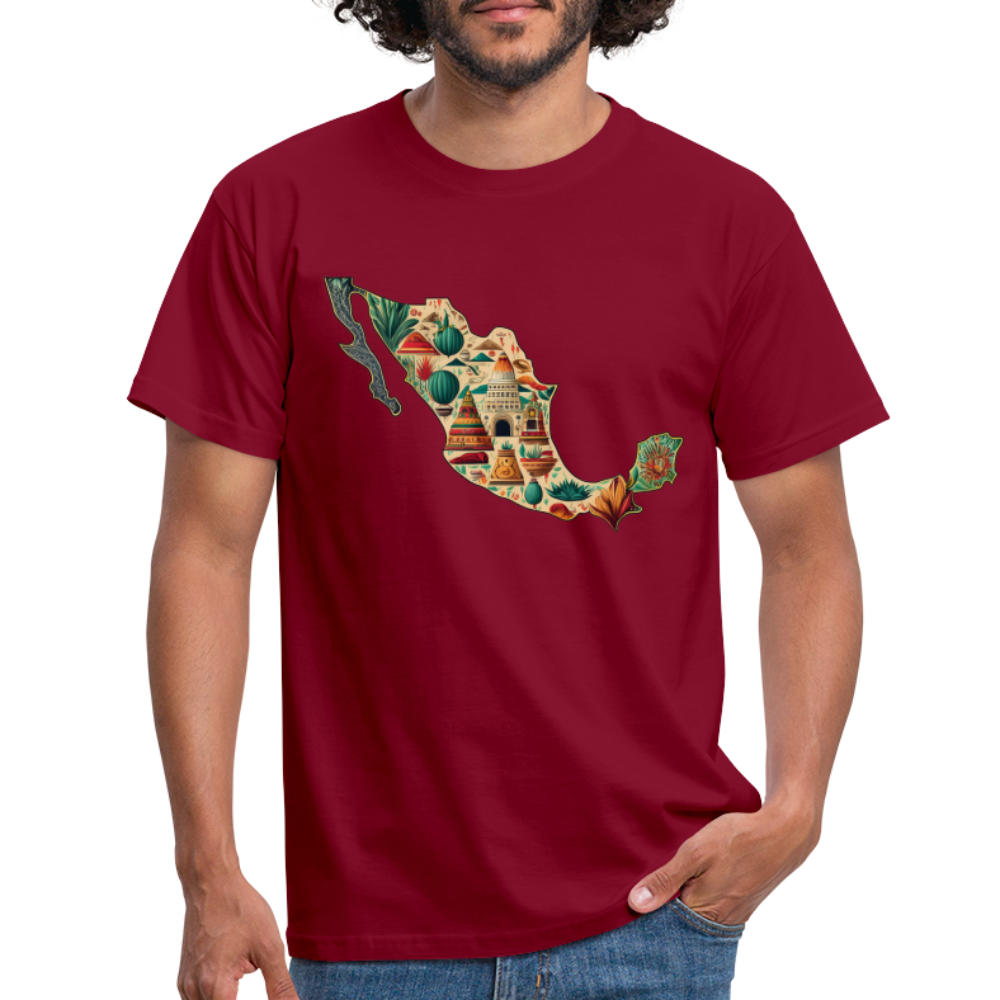 T-Shirt Mexico "Map" - Ziegelrot