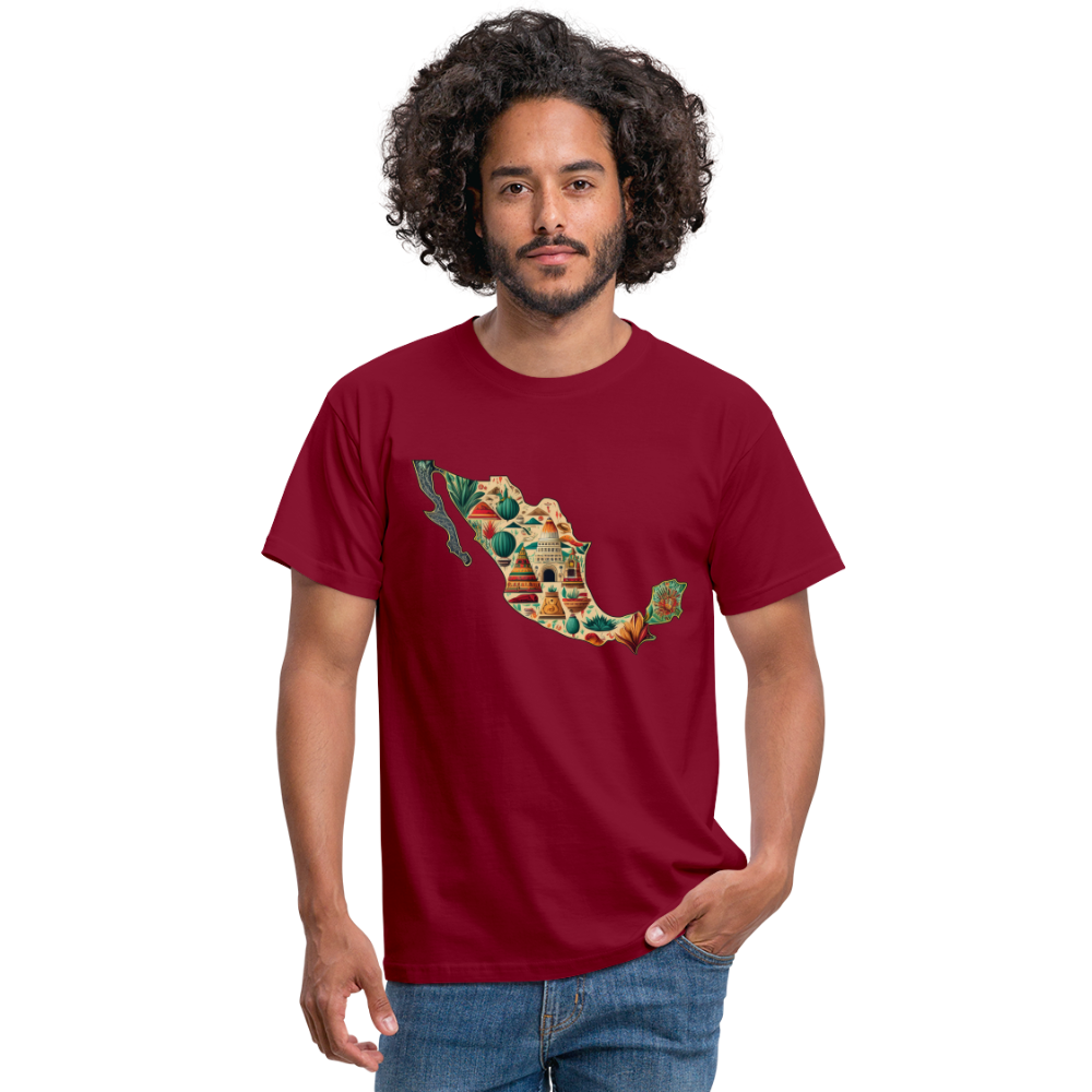 T-Shirt Mexico "Map" - Ziegelrot