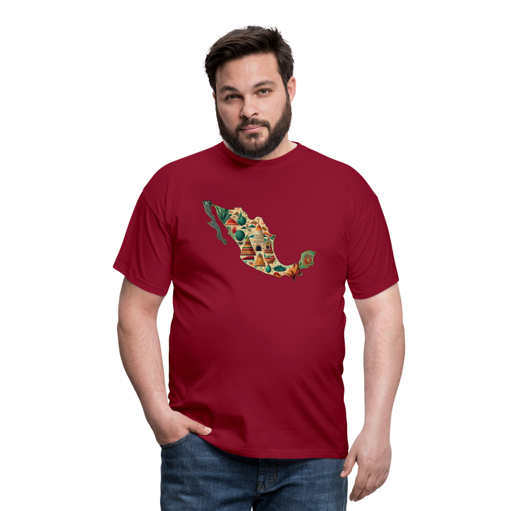 T-Shirt Mexico "Map" - Ziegelrot