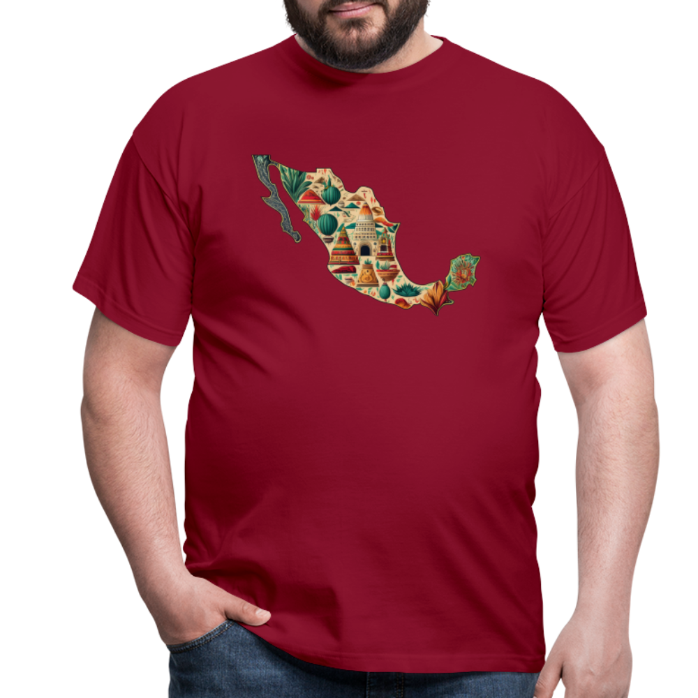T-Shirt Mexico "Map" - Ziegelrot