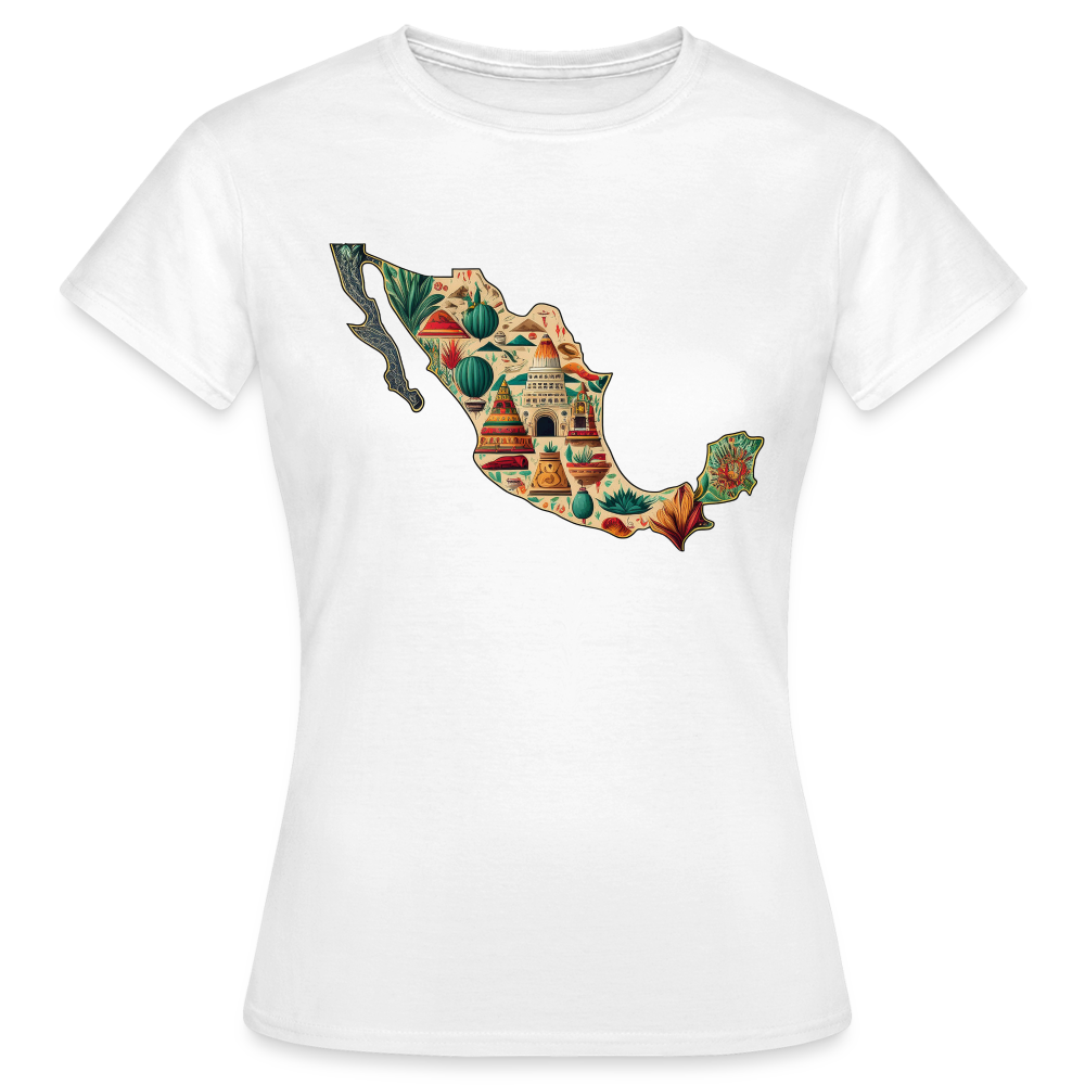 T-Shirt Ladies Mexico "Map" - Weiß