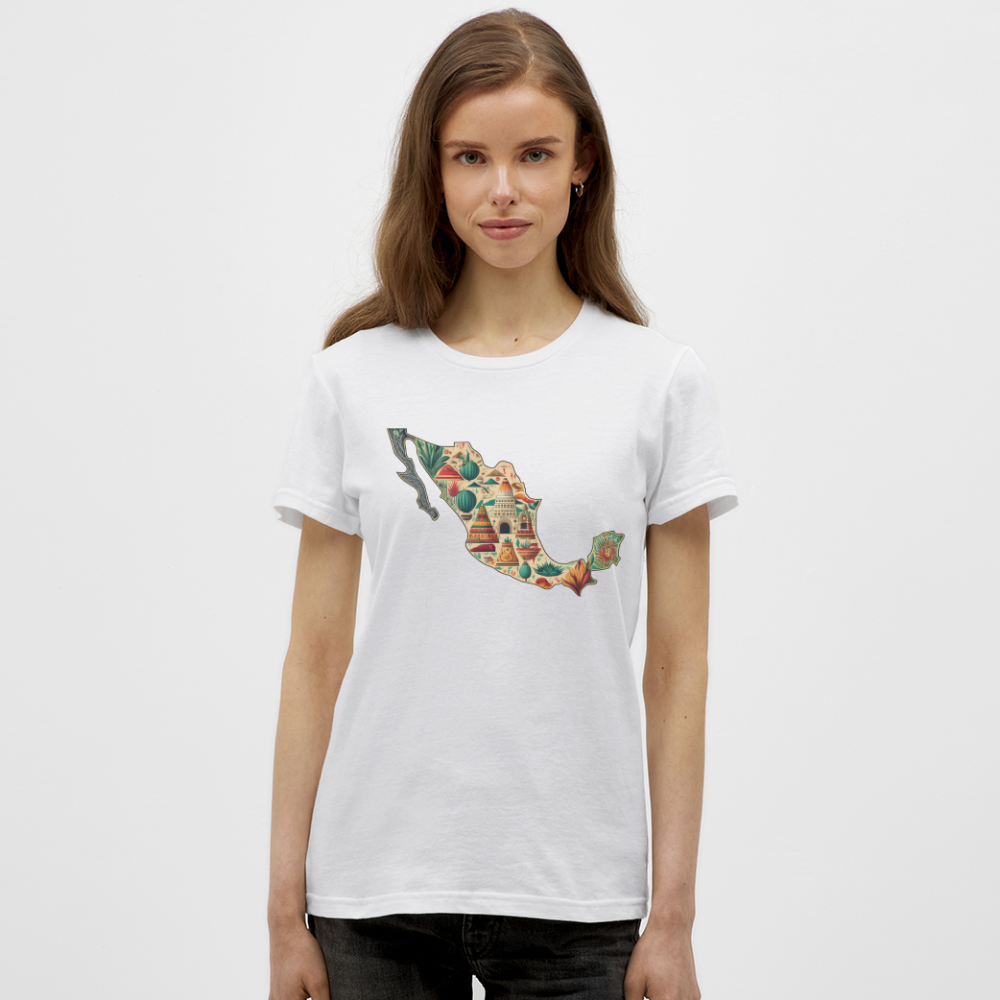 T-Shirt Ladies Mexico "Map" - Weiß