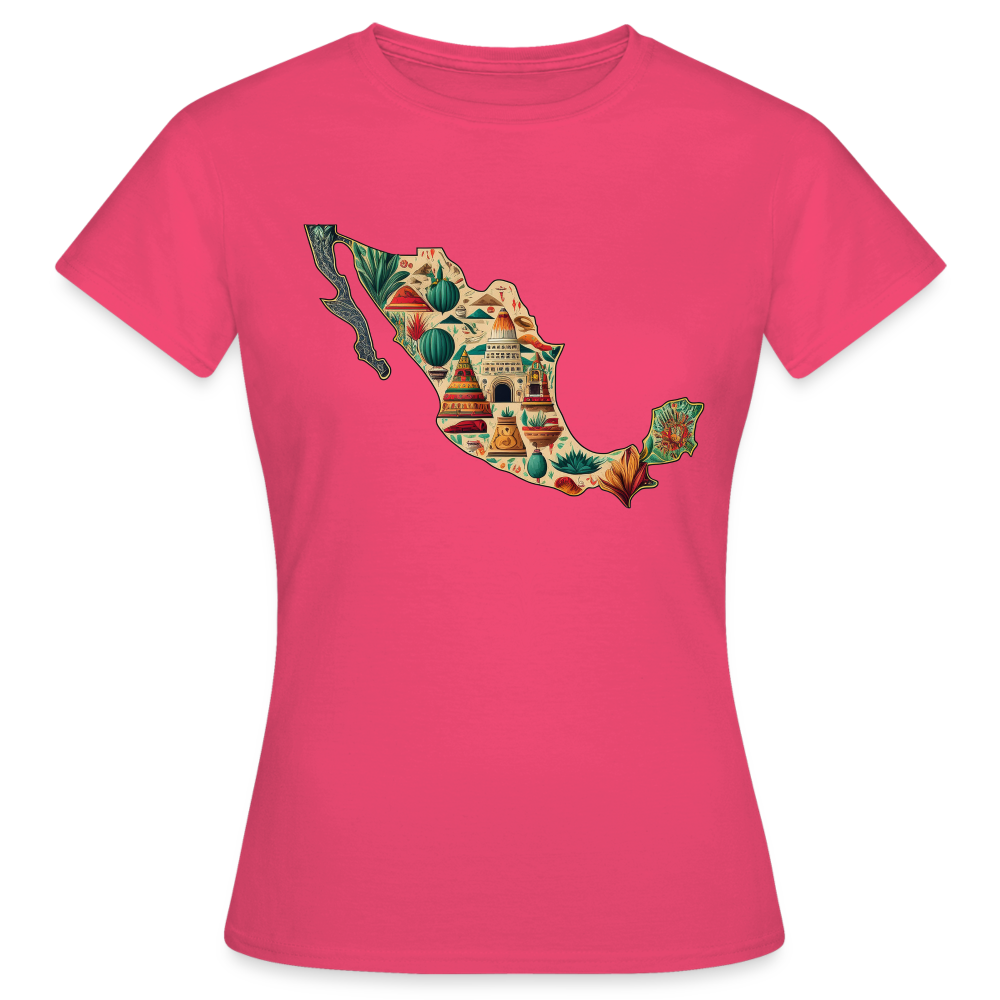 T-Shirt Ladies Mexico "Map" - Azalea