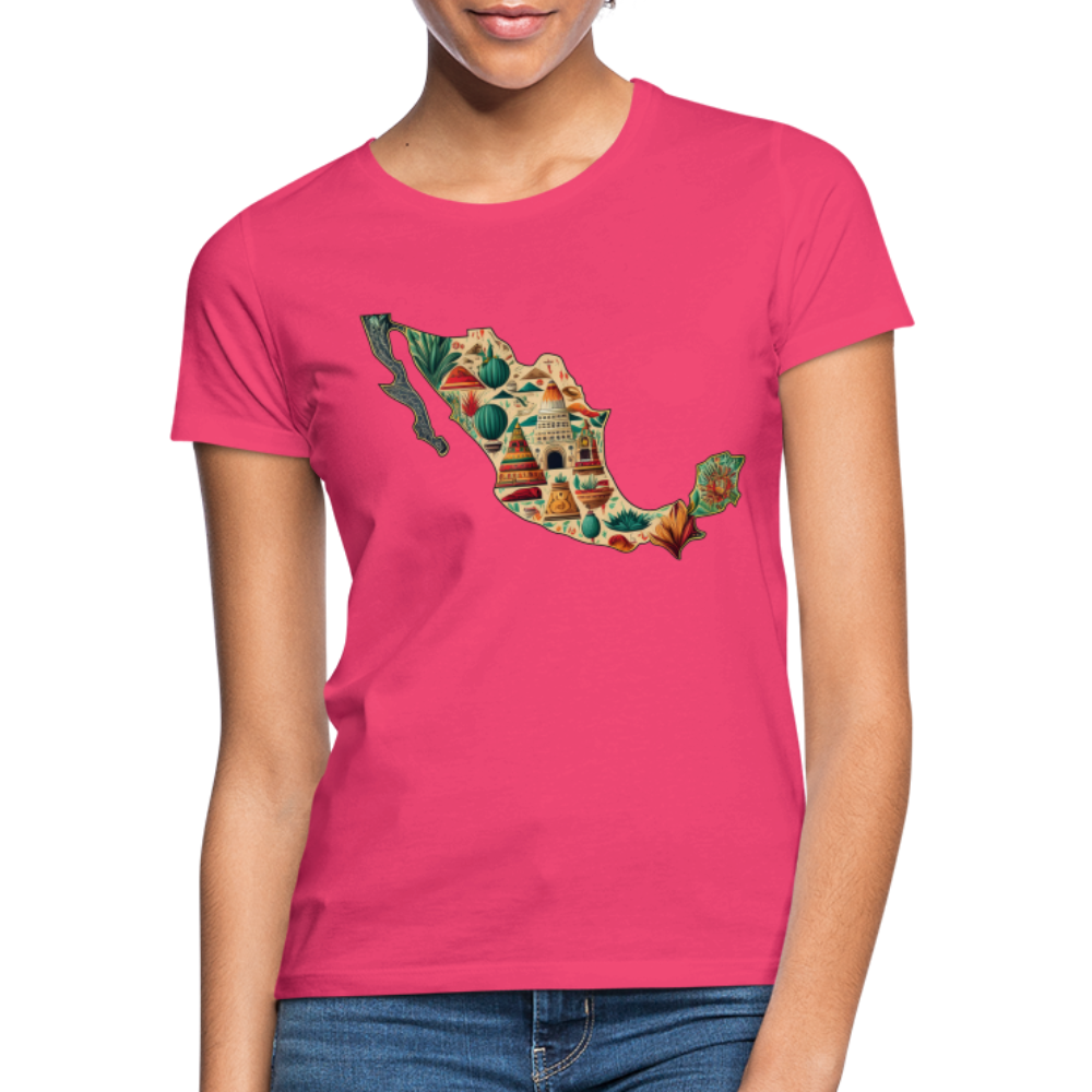 T-Shirt Ladies Mexico "Map" - Azalea