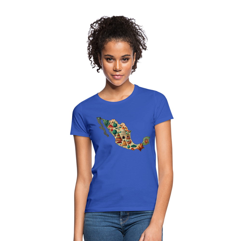 T-Shirt Ladies Mexico "Map" - Royalblau