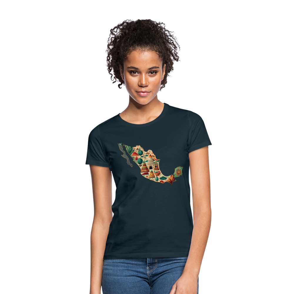 T-Shirt Ladies Mexico "Map" - Navy