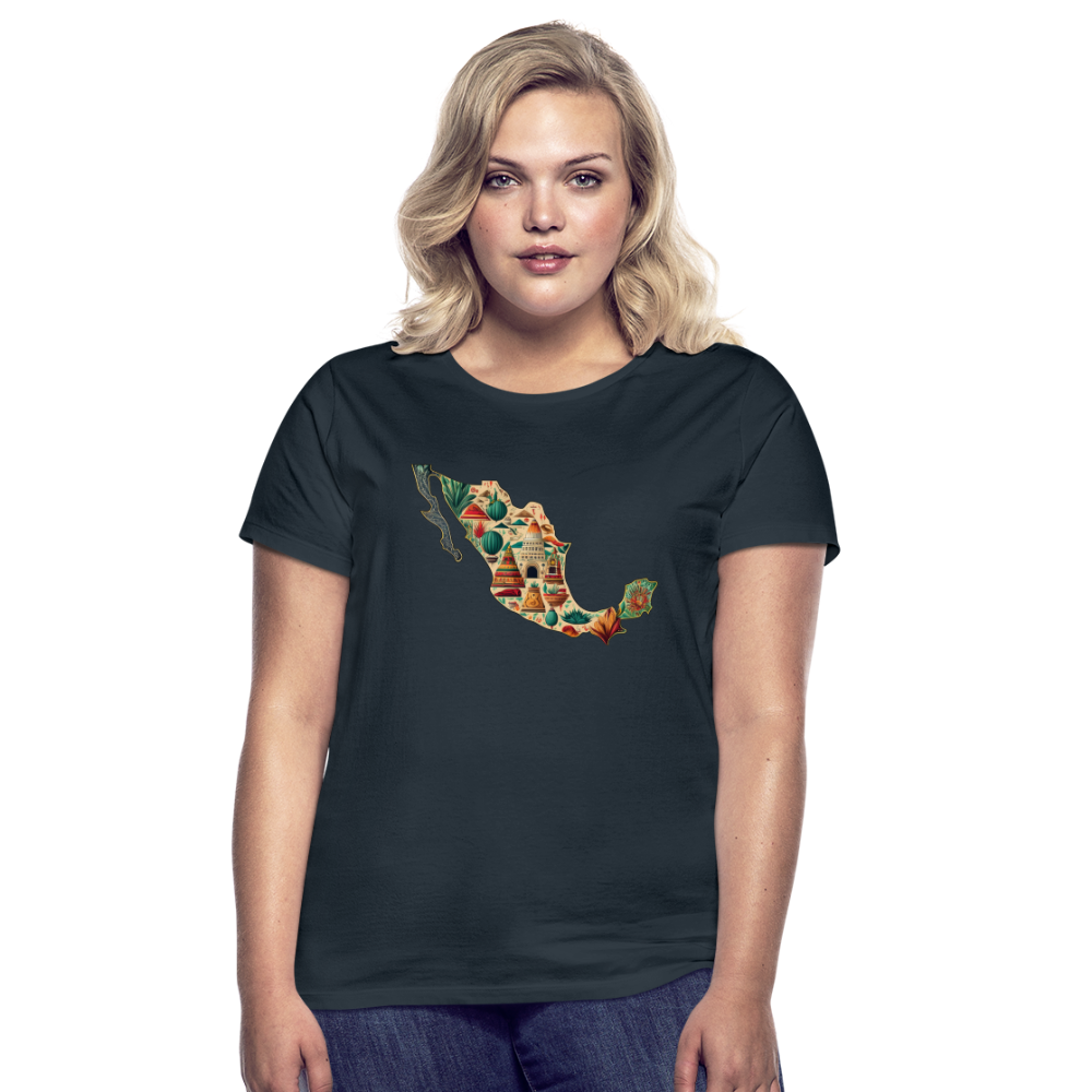 T-Shirt Ladies Mexico "Map" - Navy