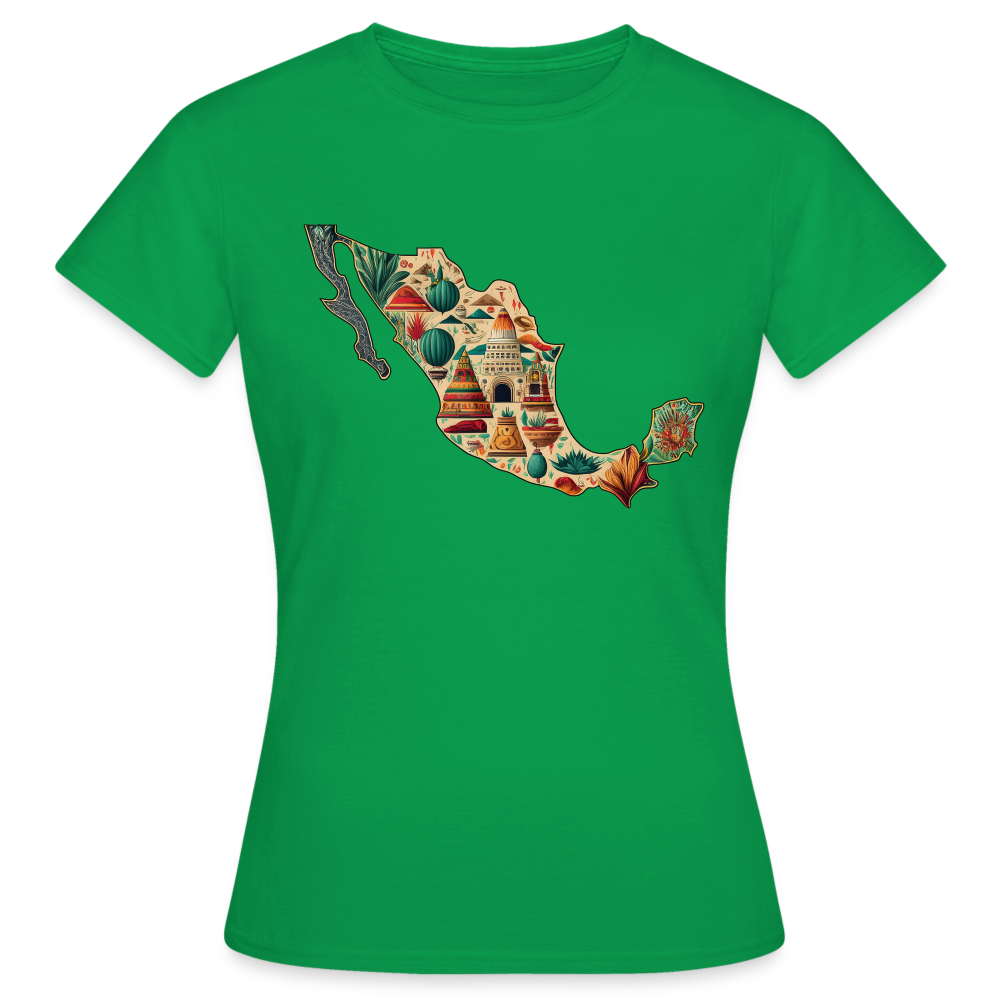 T-Shirt Ladies Mexico "Map" - Kelly Green