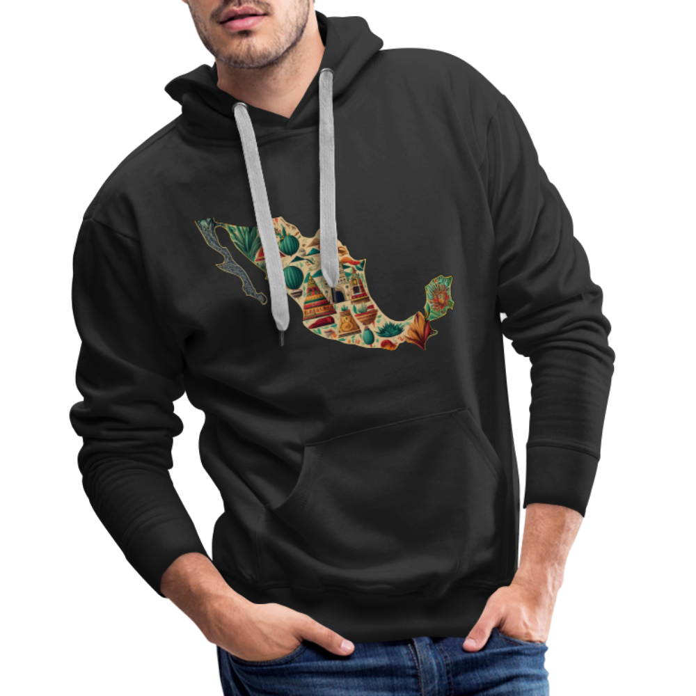 Hoodie Mexico "Map" - Schwarz