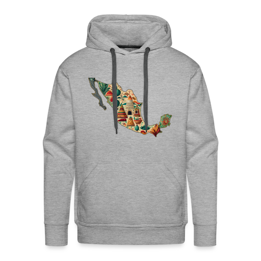 Hoodie Mexico "Map" - Grau meliert