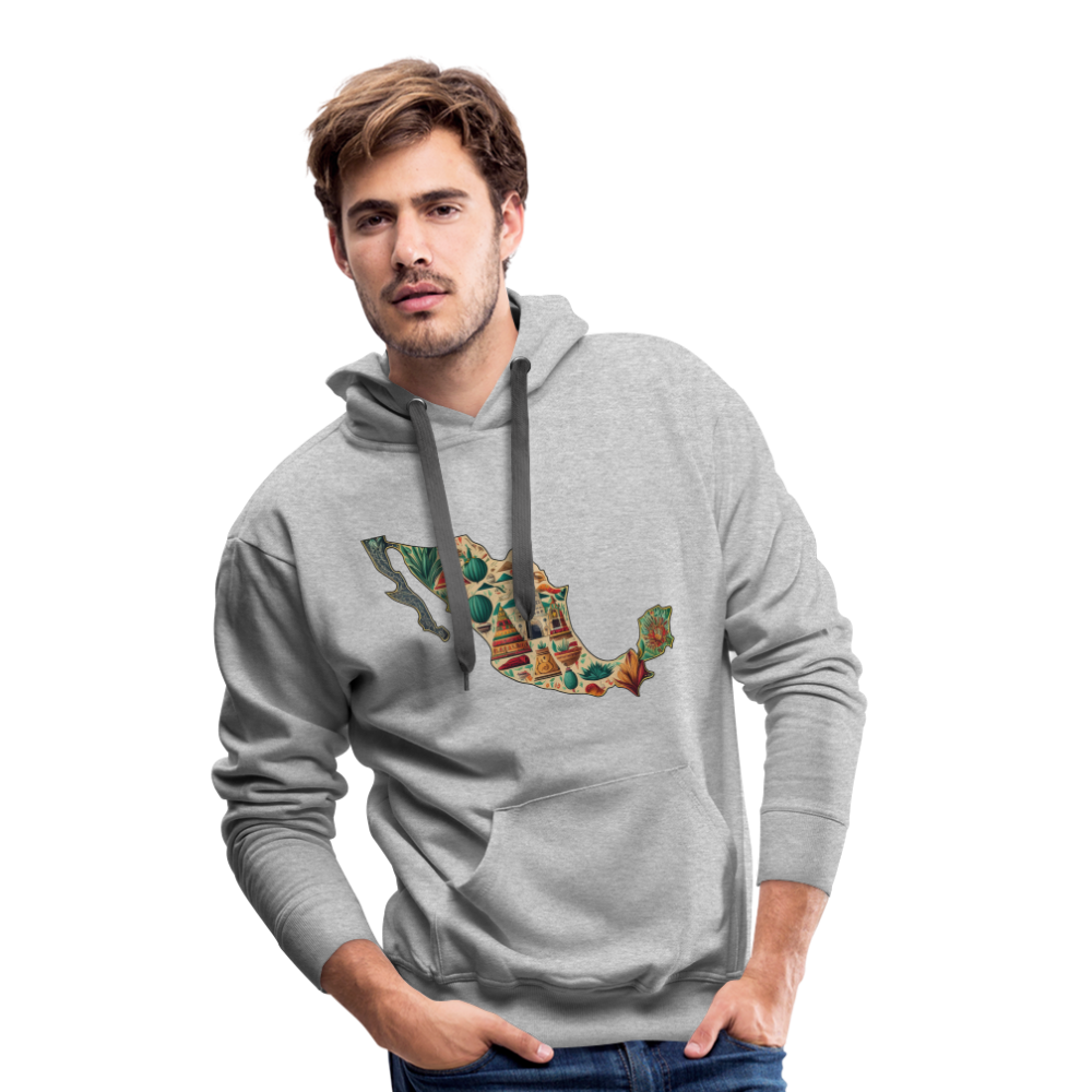 Hoodie Mexico "Map" - Grau meliert