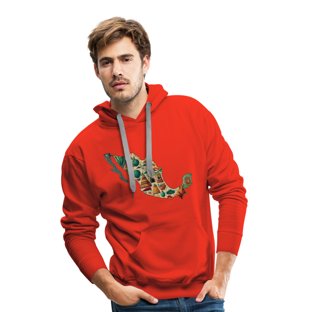 Hoodie Mexico "Map" - Rot
