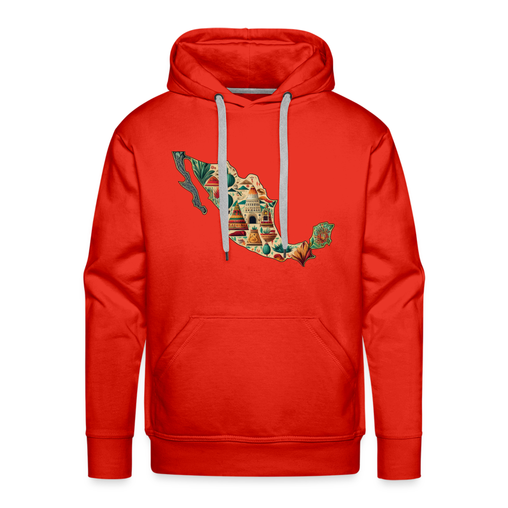 Hoodie Mexico "Map" - Rot