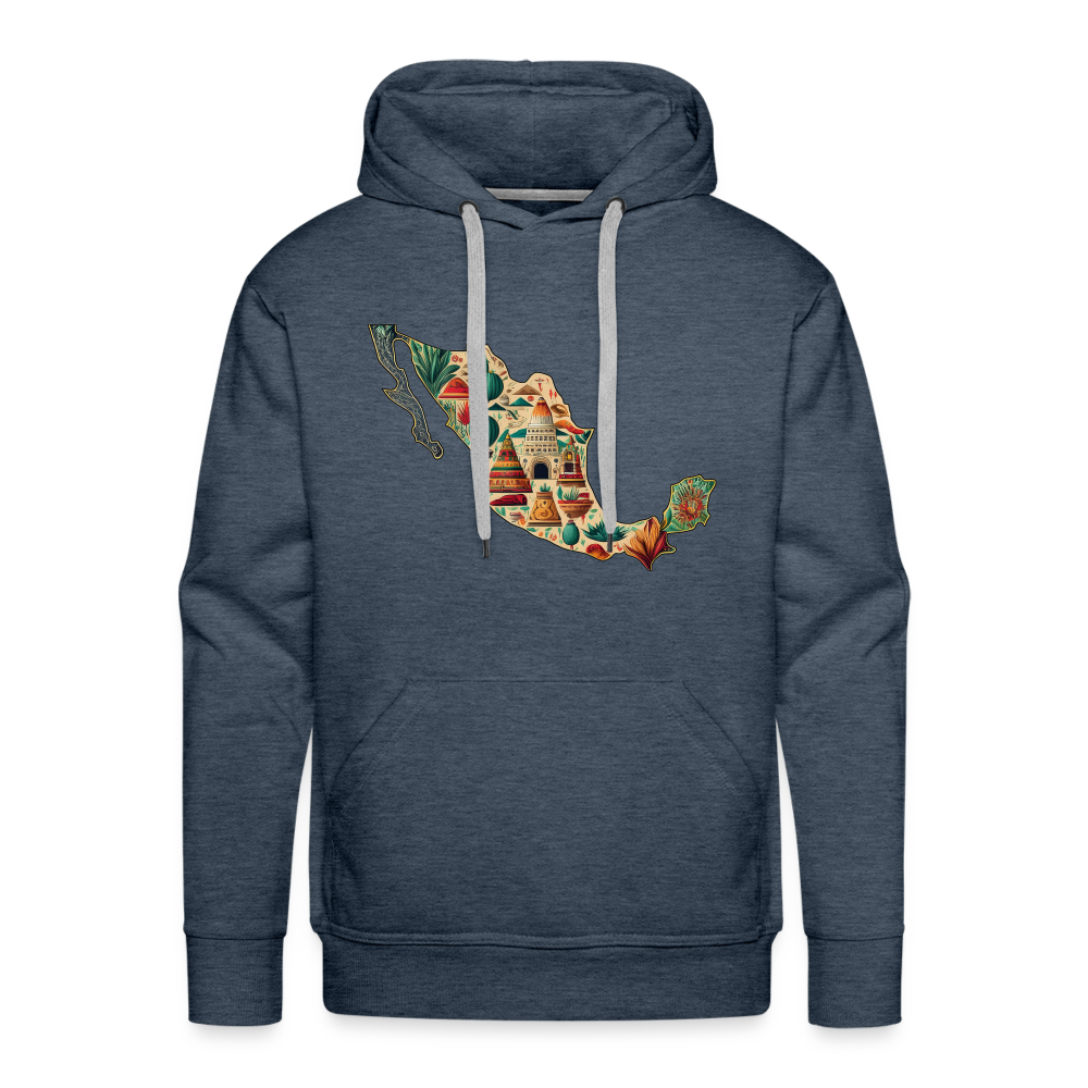 Hoodie Mexico "Map" - Jeansblau