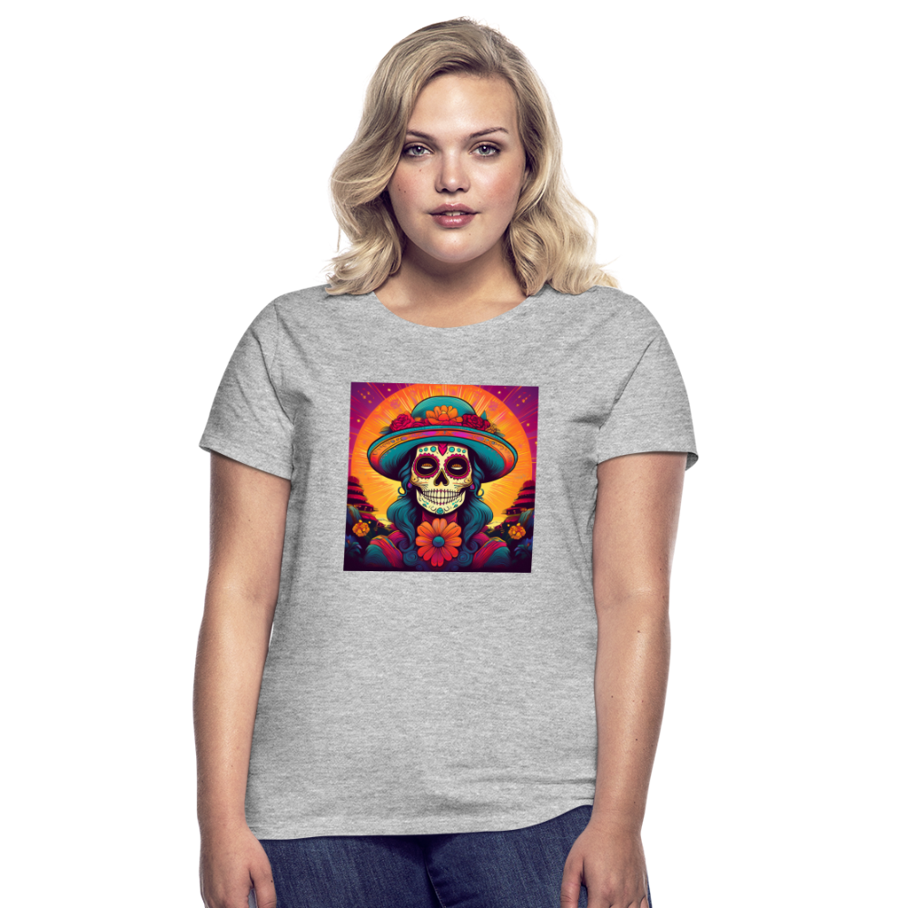 T-Shirt Ladies Mexico "Mujer" - Grau meliert