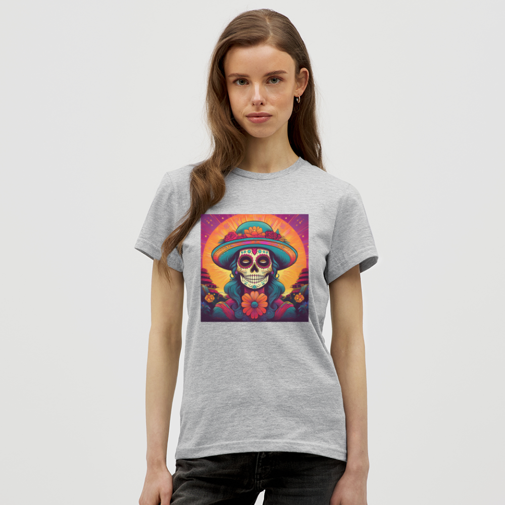 T-Shirt Ladies Mexico "Mujer" - Grau meliert