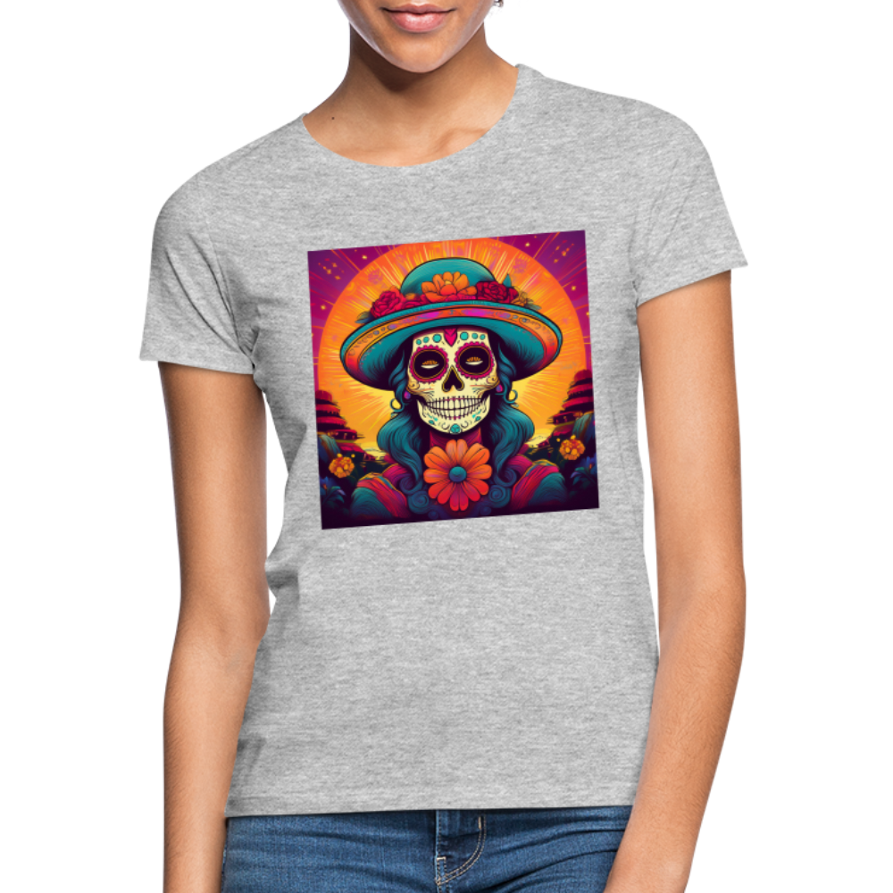 T-Shirt Ladies Mexico "Mujer" - Grau meliert
