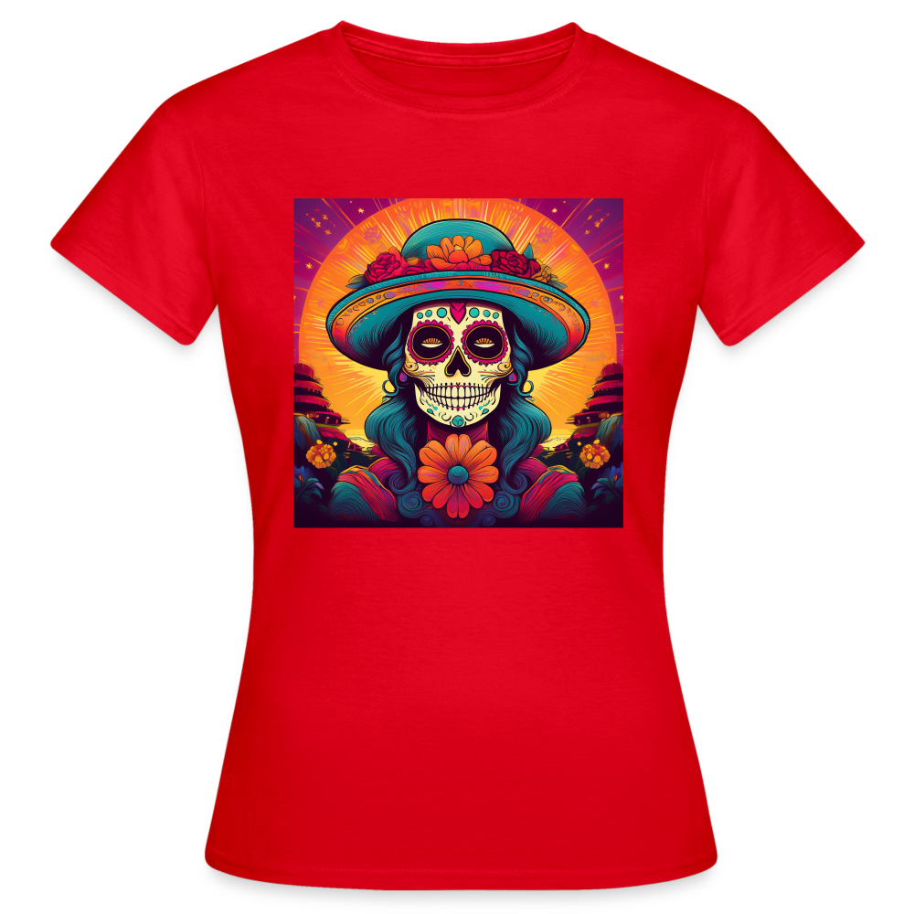 T-Shirt Ladies Mexico "Mujer" - Rot