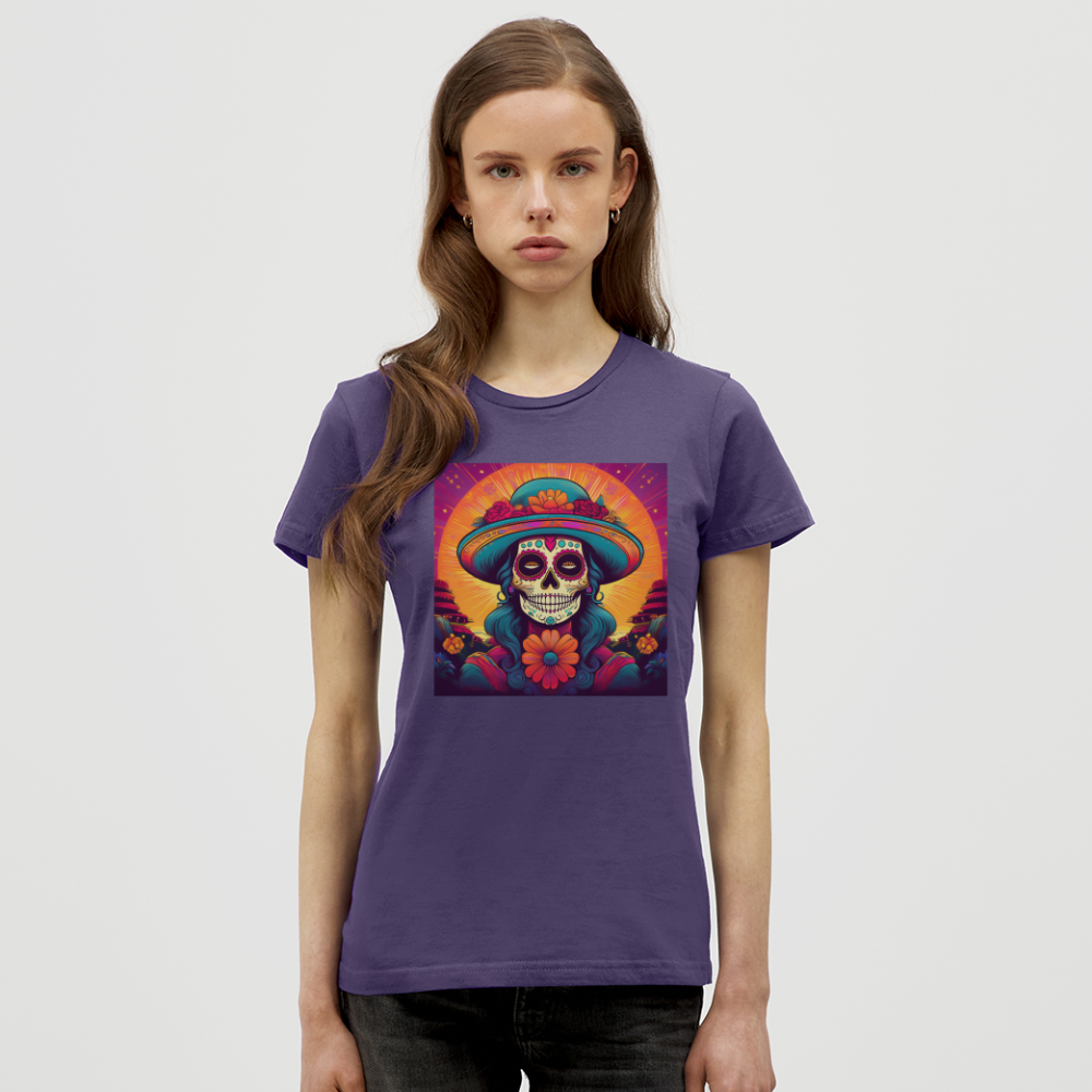 T-Shirt Ladies Mexico "Mujer" - Dunkellila