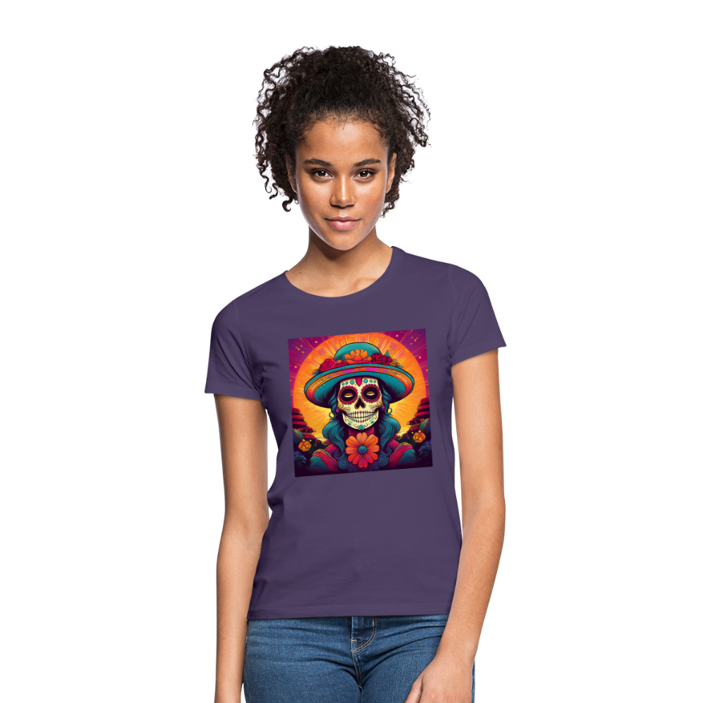 T-Shirt Ladies Mexico "Mujer" - Dunkellila