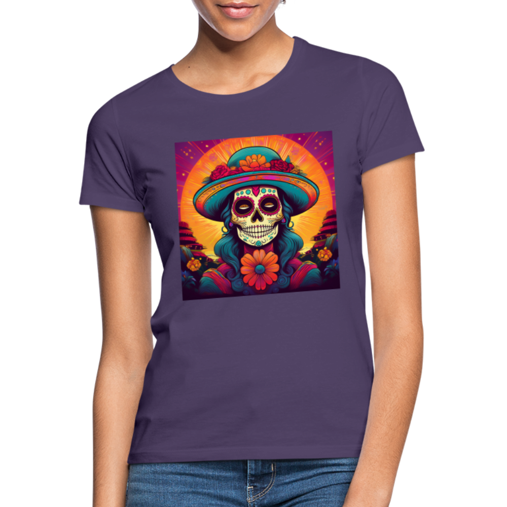 T-Shirt Ladies Mexico "Mujer" - Dunkellila
