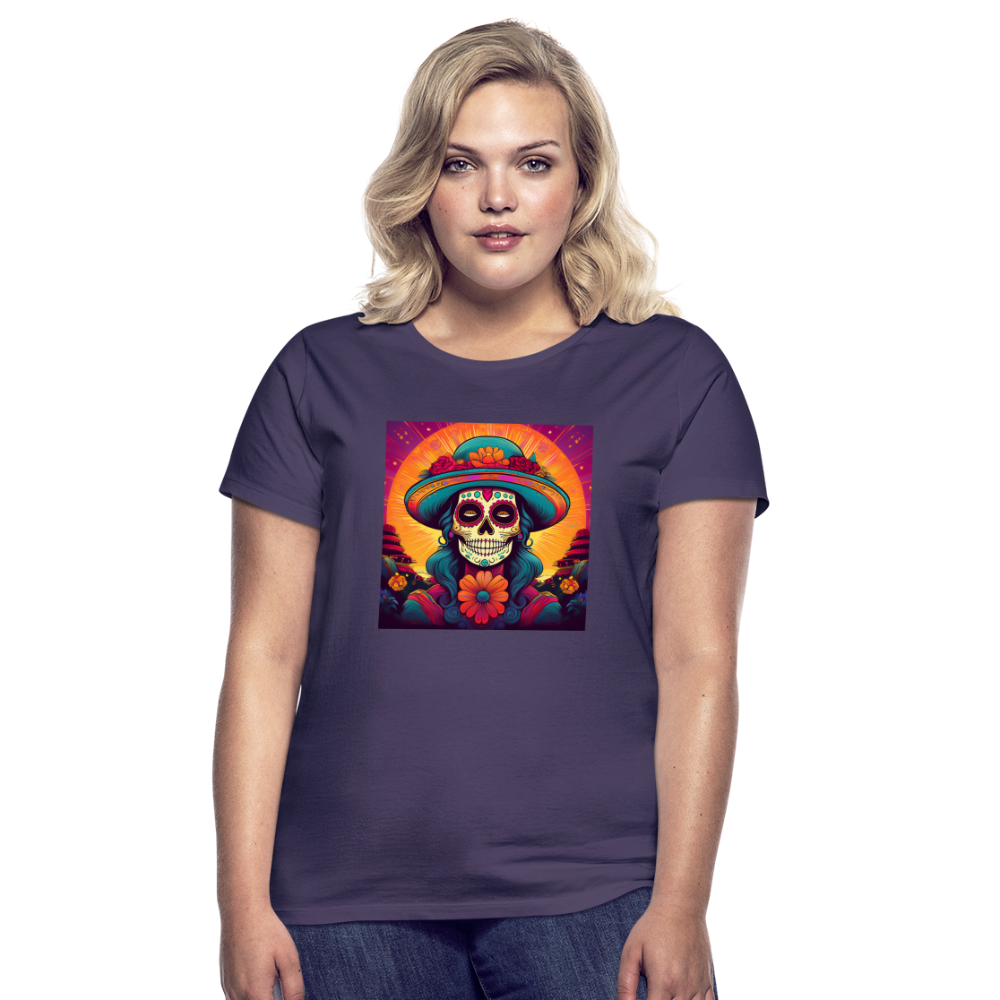 T-Shirt Ladies Mexico "Mujer" - Dunkellila
