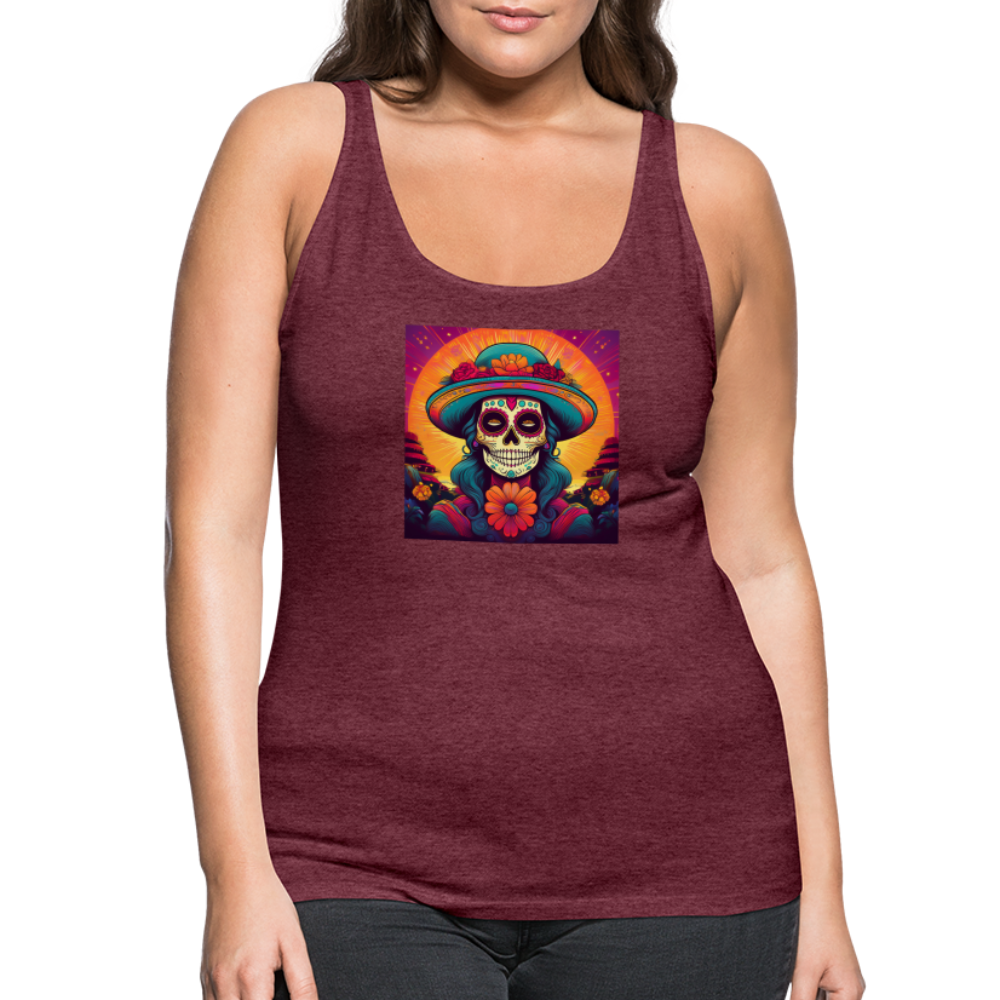 Tanktop Ladies Mexico "Mujer" - Bordeauxrot meliert