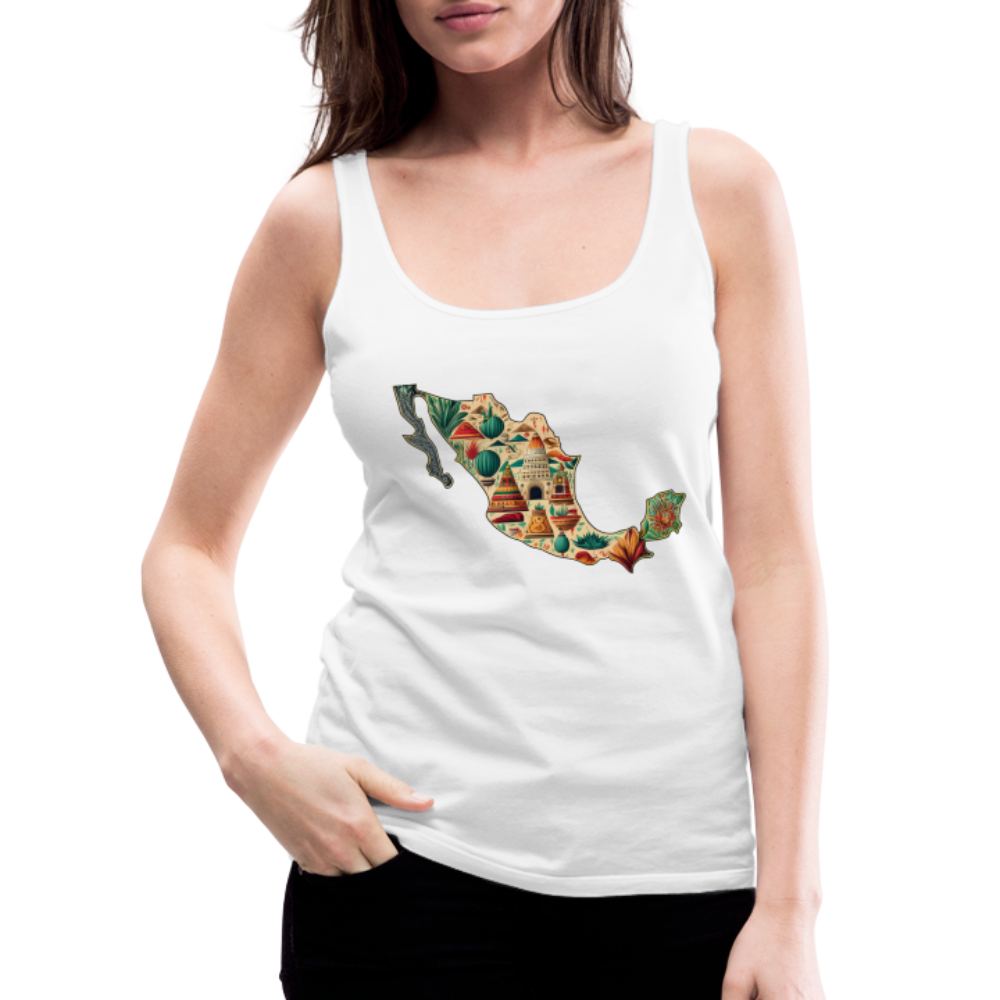 Tanktop Ladies Mexico "Map" - Weiß