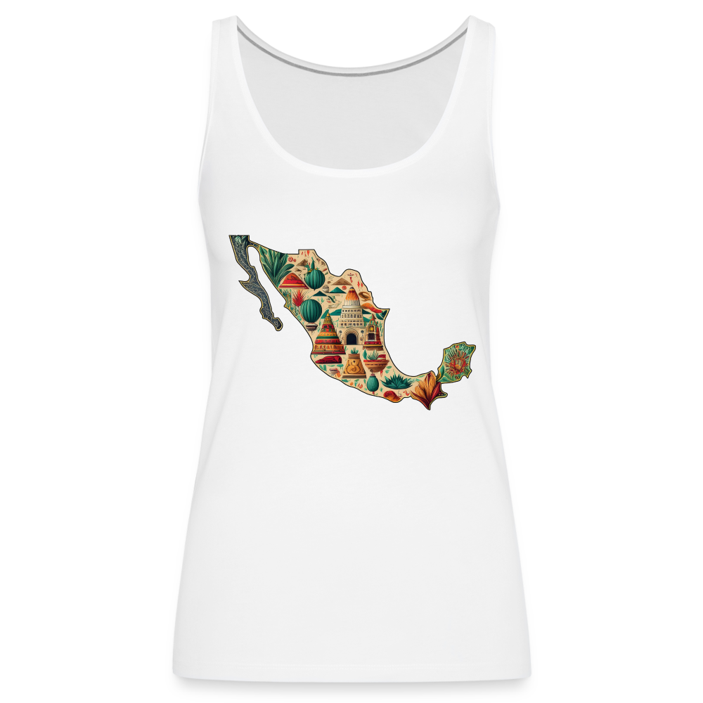 Tanktop Ladies Mexico "Map" - Weiß