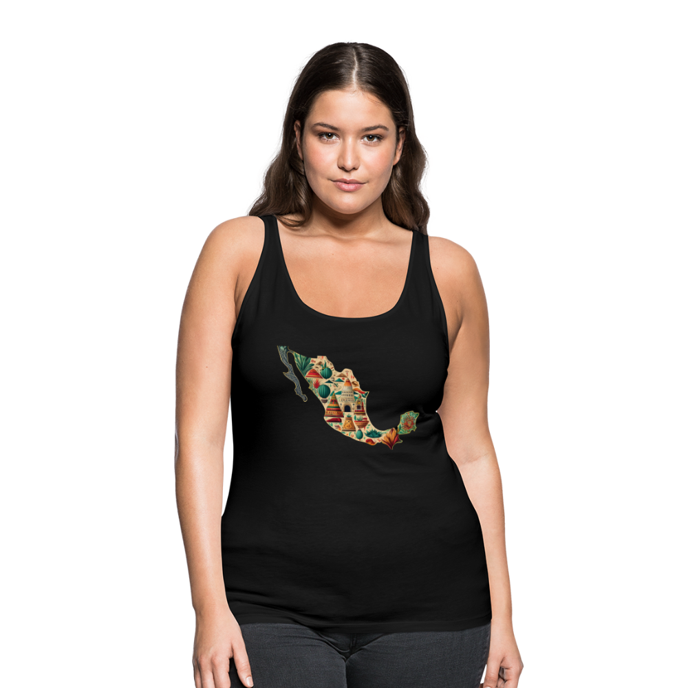 Tanktop Ladies Mexico "Map" - Schwarz