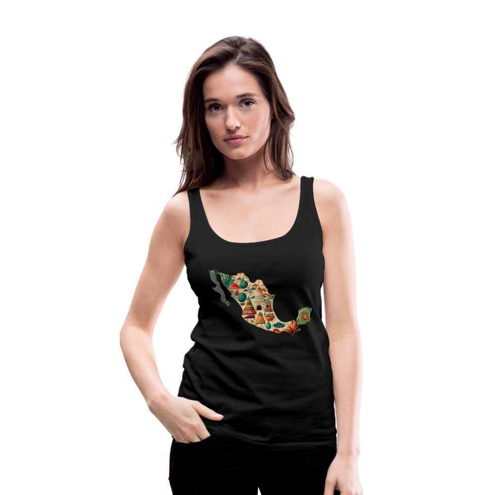 Tanktop Ladies Mexico "Map" - Schwarz