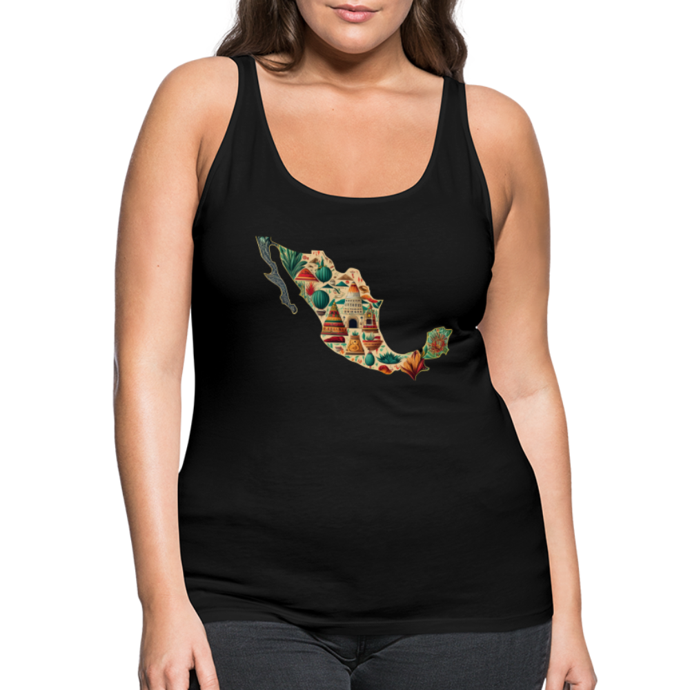 Tanktop Ladies Mexico "Map" - Schwarz
