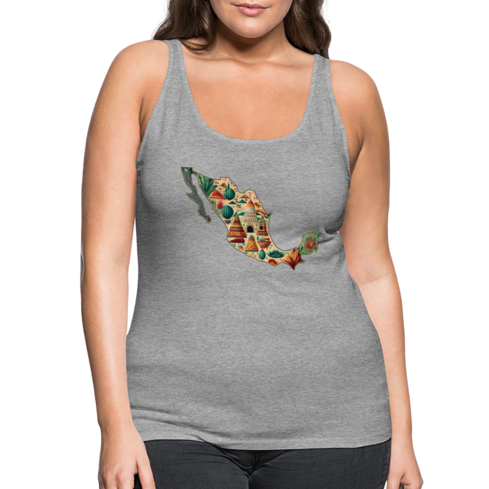 Tanktop Ladies Mexico "Map" - Grau meliert