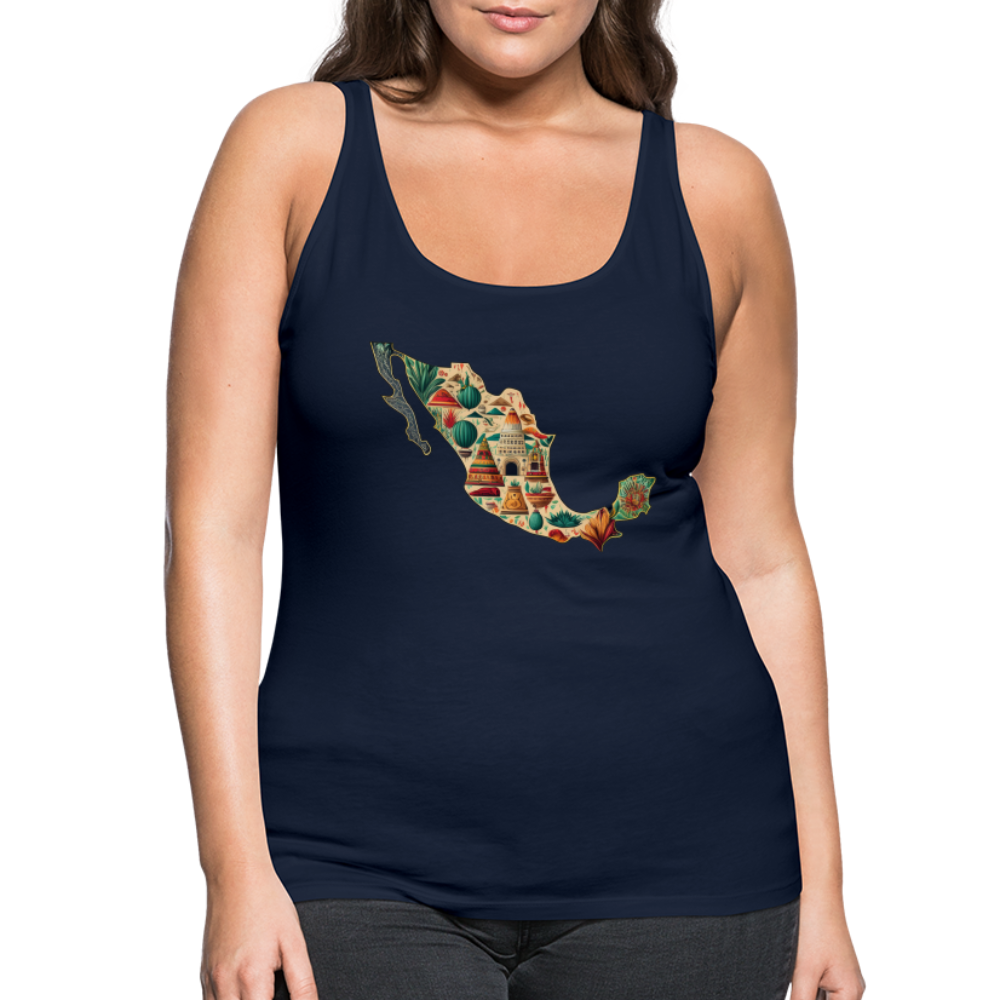 Tanktop Ladies Mexico "Map" - Navy