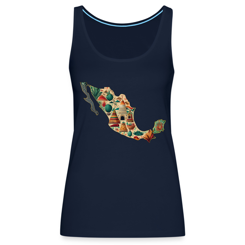 Tanktop Ladies Mexico "Map" - Navy