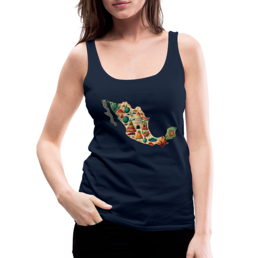 Tanktop Ladies Mexico "Map" - Navy