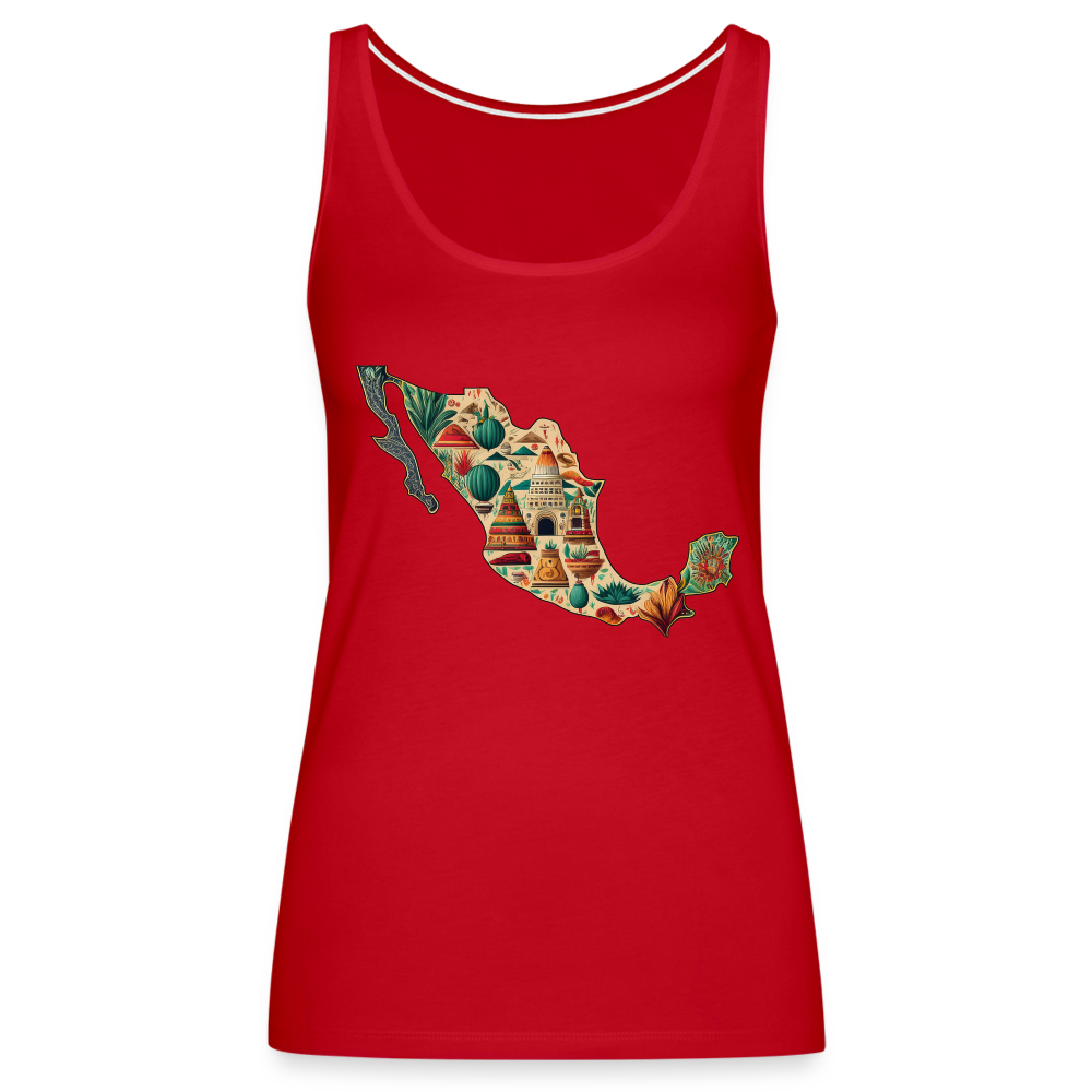 Tanktop Ladies Mexico "Map" - Rot