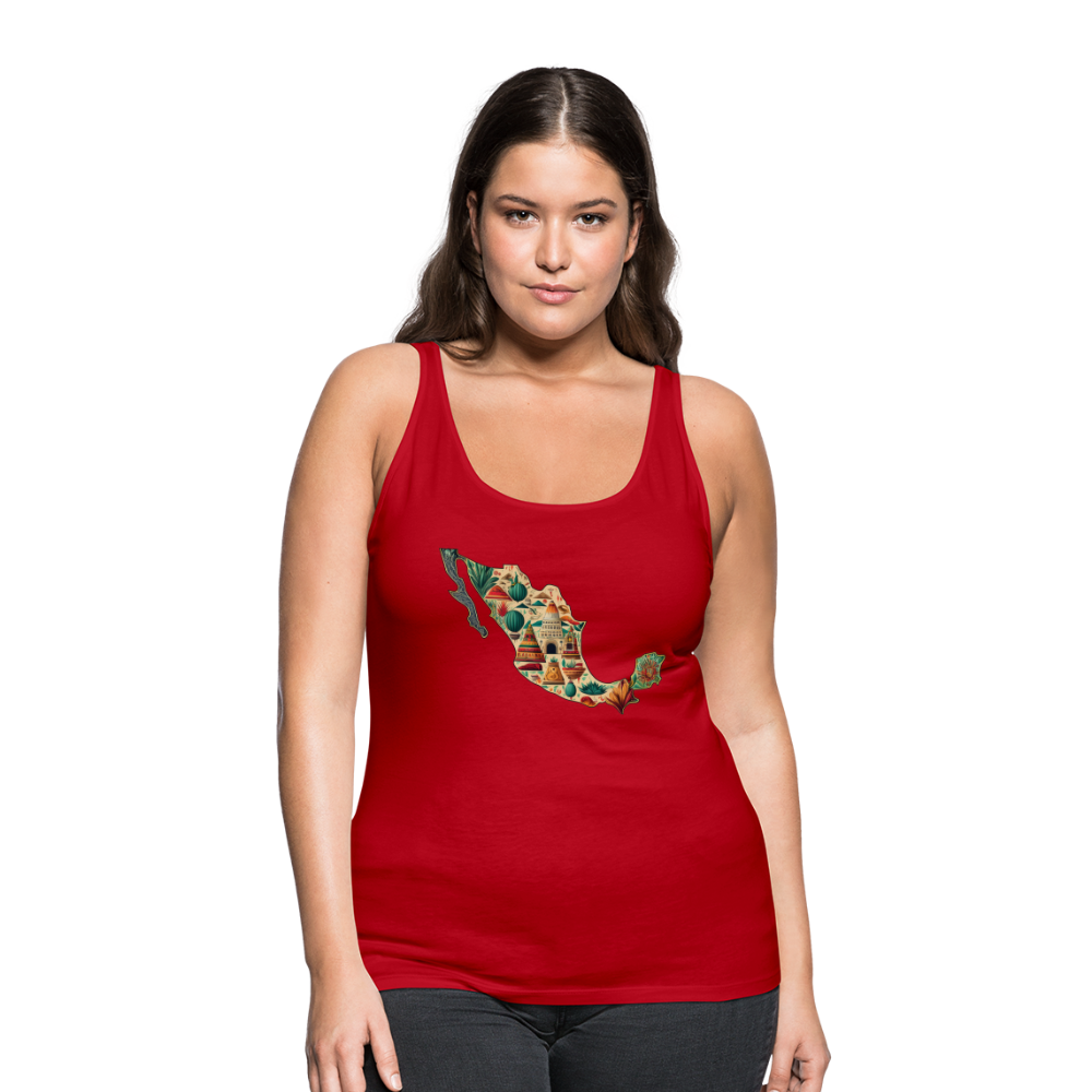 Tanktop Ladies Mexico "Map" - Rot