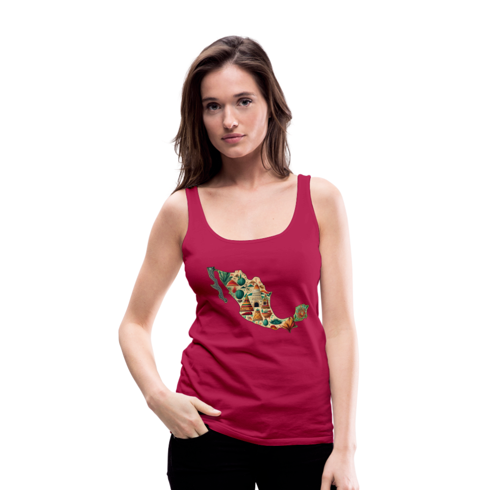 Tanktop Ladies Mexico "Map" - dunkles Pink