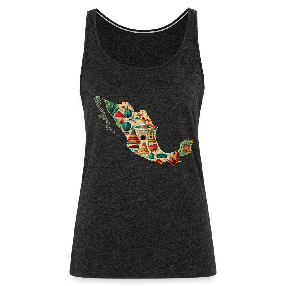 Tanktop Ladies Mexico "Map" - Anthrazit