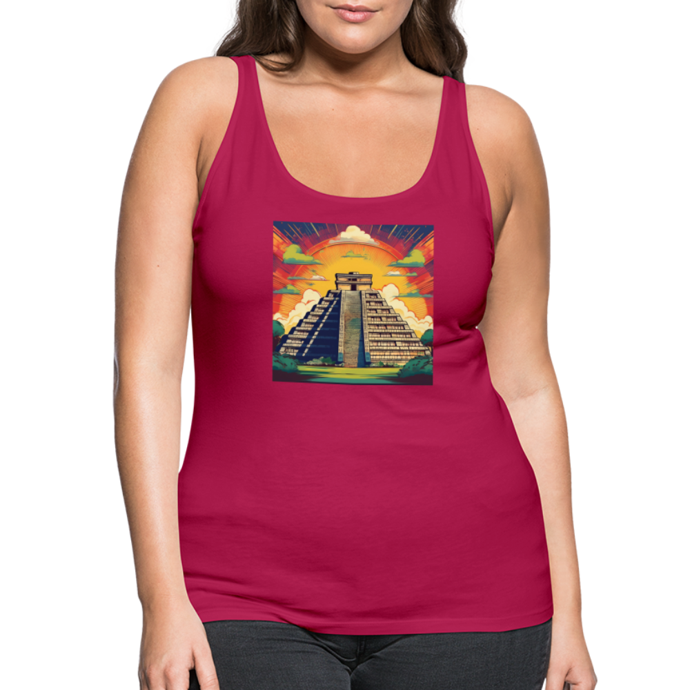 Tanktop Ladies Mexico "Pyramide" - dunkles Pink