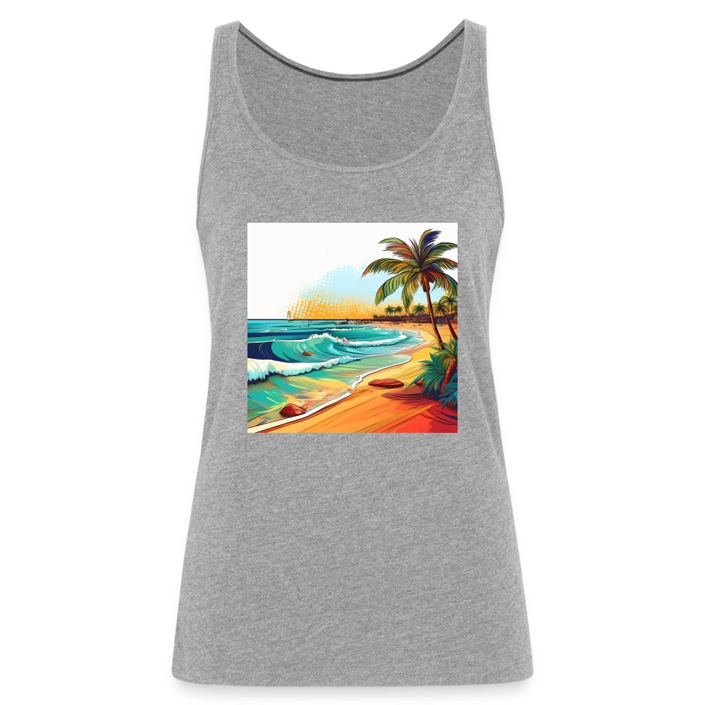 Tanktop Ladies Mexico "Paradise Cancun" - Grau meliert