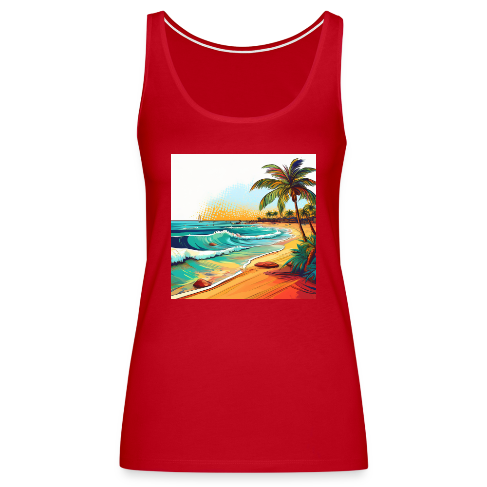 Tanktop Ladies Mexico "Paradise Cancun" - Rot