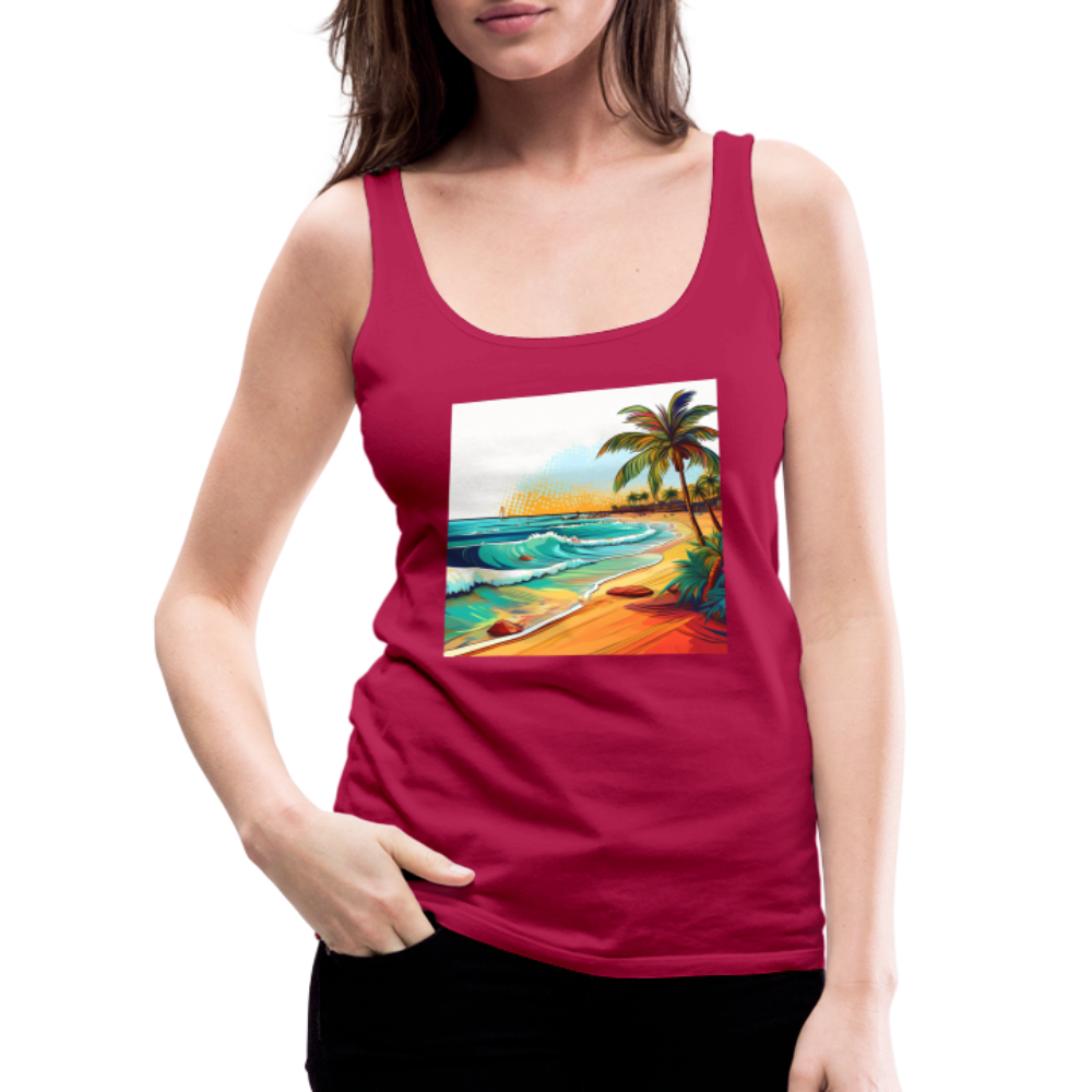 Tanktop Ladies Mexico "Paradise Cancun" - dunkles Pink