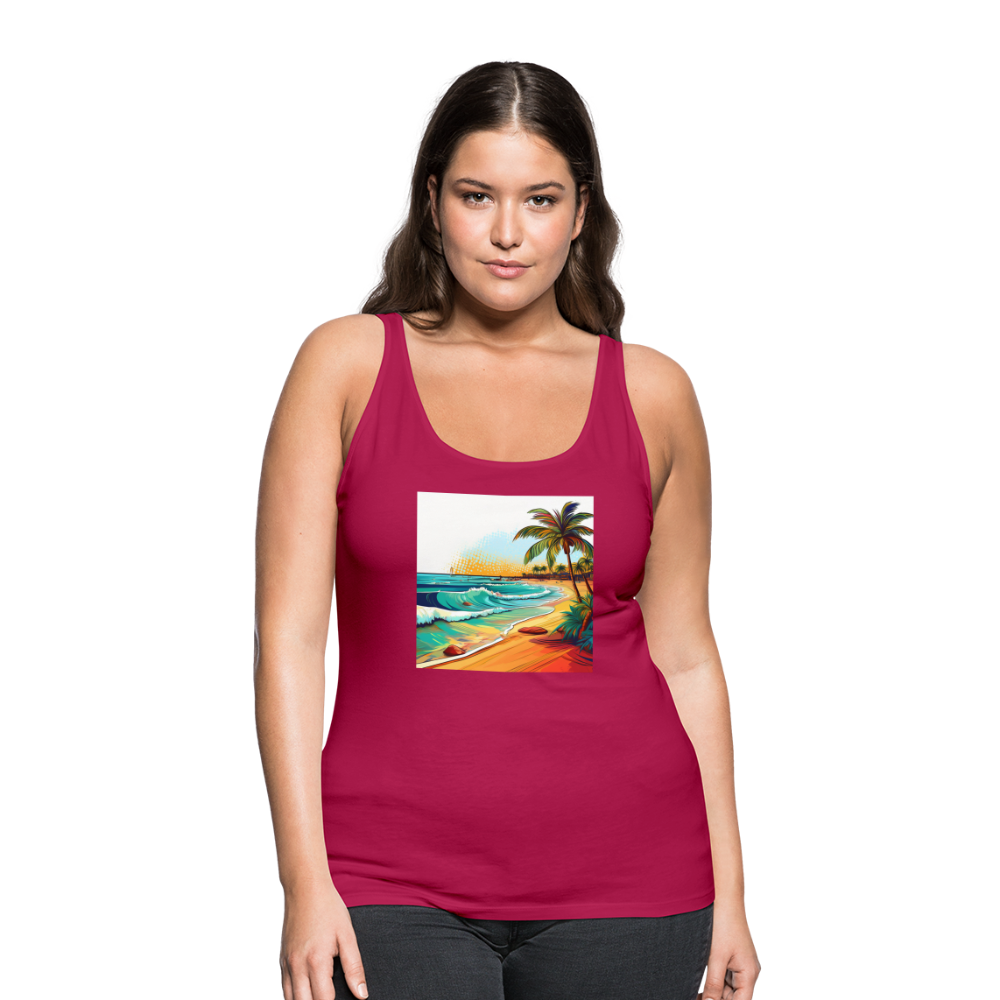 Tanktop Ladies Mexico "Paradise Cancun" - dunkles Pink