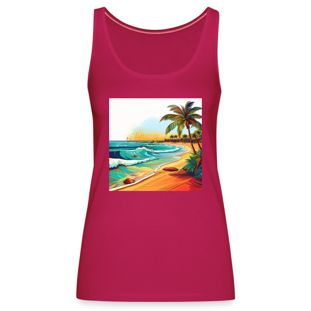 Tanktop Ladies Mexico "Paradise Cancun" - dunkles Pink